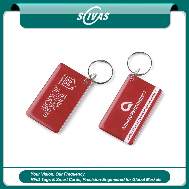 Llaveros RFID redondos de epoxi para acceso