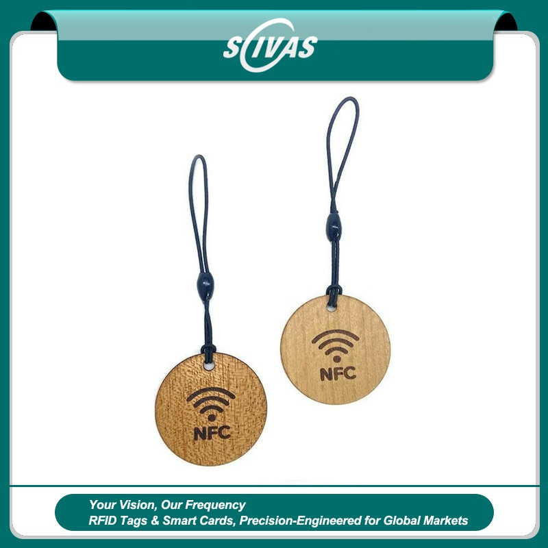 Llaveros RFID de madera con múltiples chips para acceso