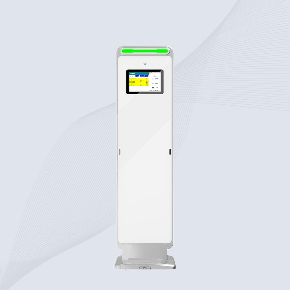 Diagrama de instalación empotrada del sistema lector RFID UHF de puertas CK-T4B que muestra cómo fijar la base al suelo.