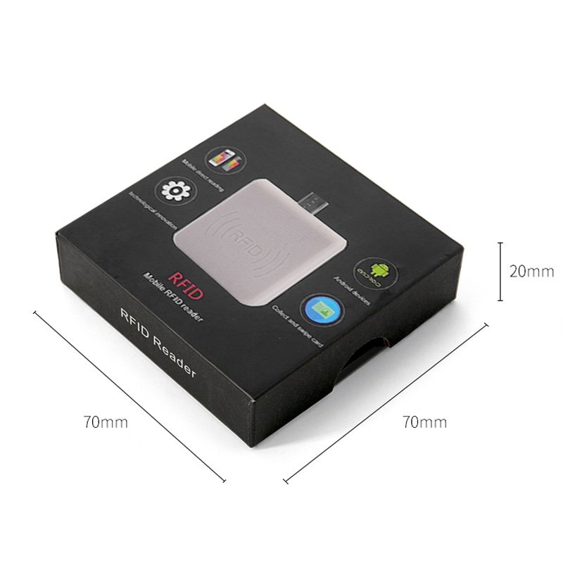Esta imagen destaca este aspecto de Lectores RFID de 13.56MHz personalizados para Android: escaneo sin contacto, para aplicaciones de Lectores RFID HF de 13.56MHz.
