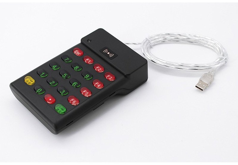 Esta imagen destaca este aspecto de Lectores RFID LF personalizados para entrada segura mediante teclado: disposición de la antena, para aplicaciones de Lectores RFID LF de 125KHz.