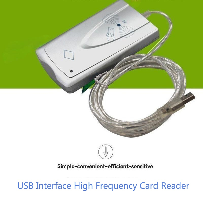Imagen promocional del lector RFID HF USB R90C que destaca una lectura sin contacto sencilla, cómoda y sensible.