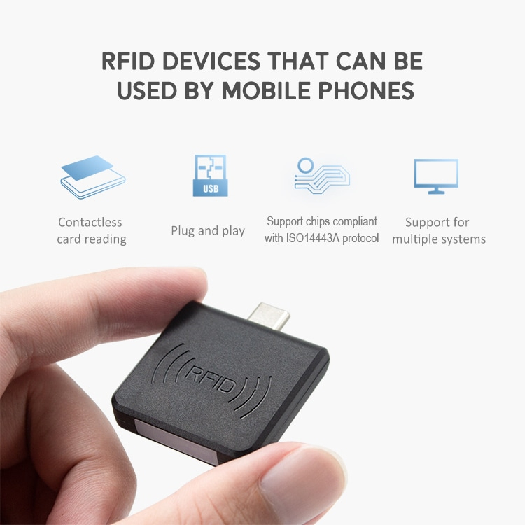 Lector RFID HF para codificación de tarjetas con indicador LED para aplicaciones de lectores RFID HF de 13.56MHz.