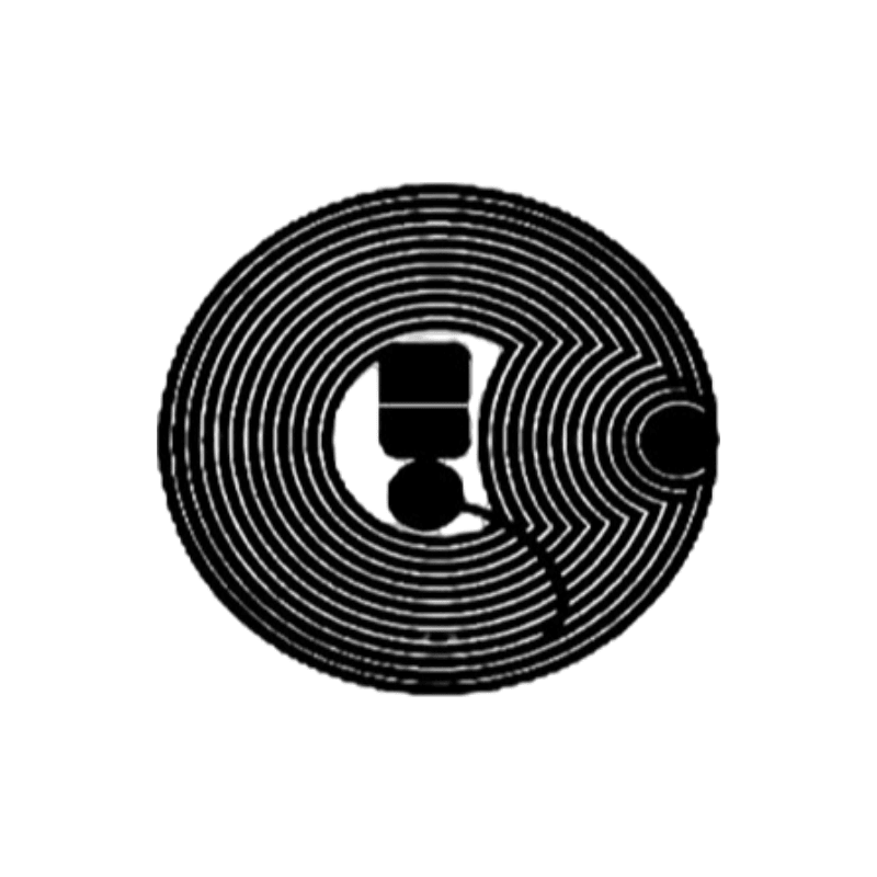 La estructura interna de antena de cobre de esta etiqueta RFID HF inlay admite seguridad criptográfica avanzada para una transferencia de datos fiable y segura.