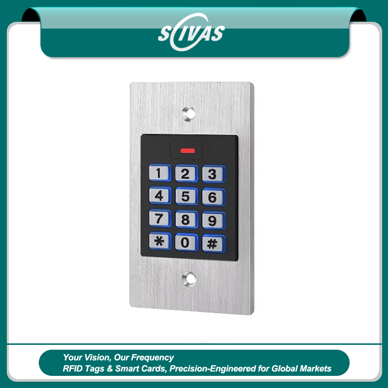 Lector RFID impermeable con teclado para puertas