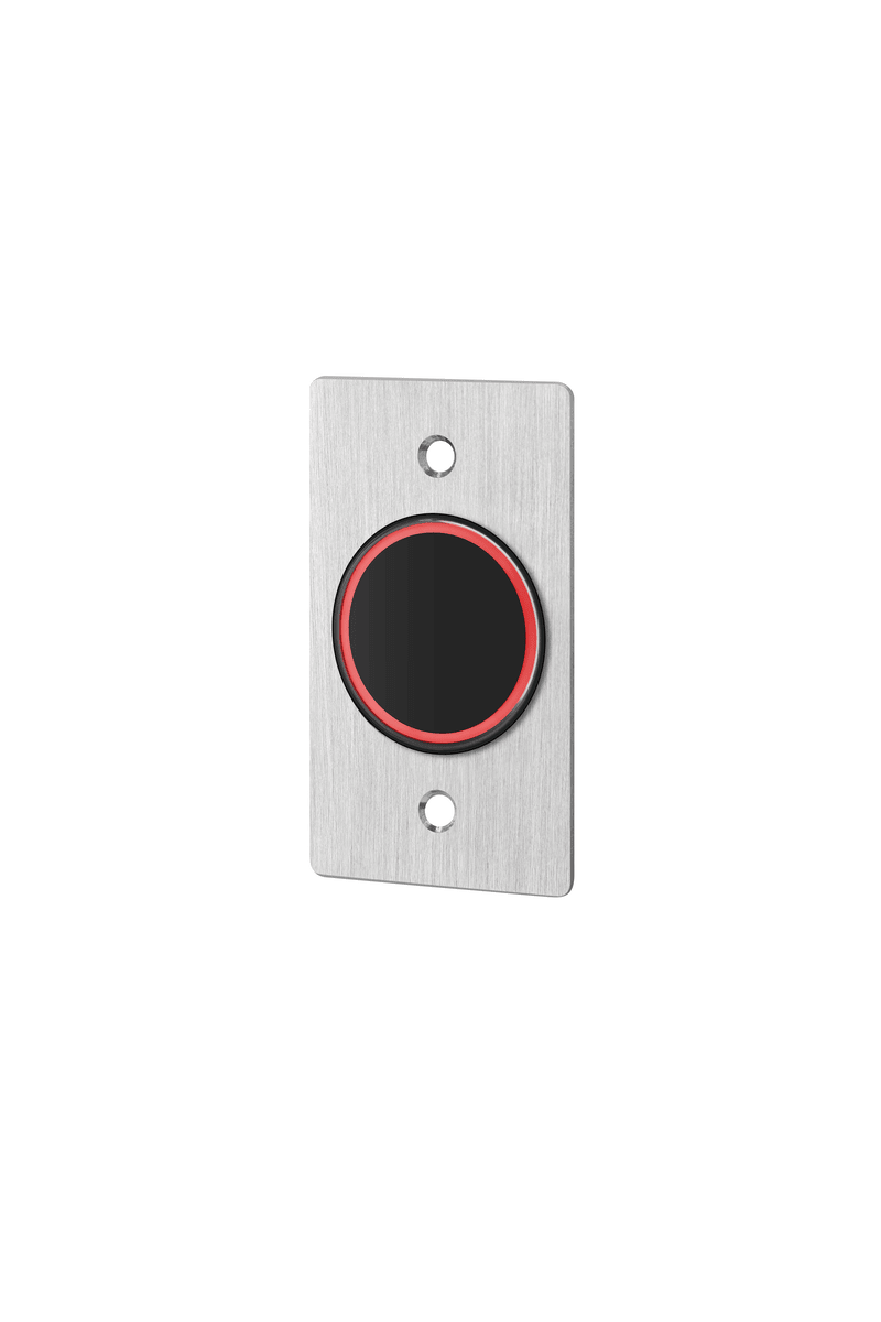 Plano de dimensiones técnicas del lector RFID ER86 con medidas precisas para instalarlo en cajas eléctricas y marcos de pared estándar