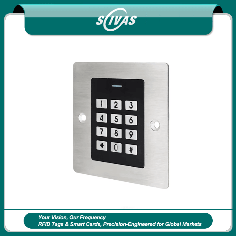 Lector RFID impermeable con teclado para puertas