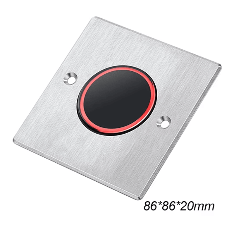 Un primer plano de alta resolución del lector empotrado impermeable de acceso ER86 destaca el acabado metálico liso y el diseño compacto del sensor de tarjetas