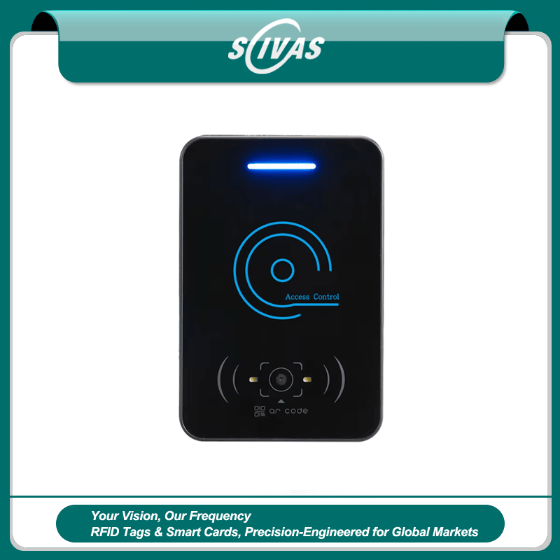 Terminal RFID 13,56 MHz con QR para accesos