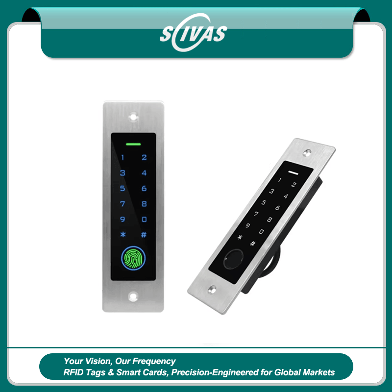 Terminal RFID con huella IP66 para acceso exterior