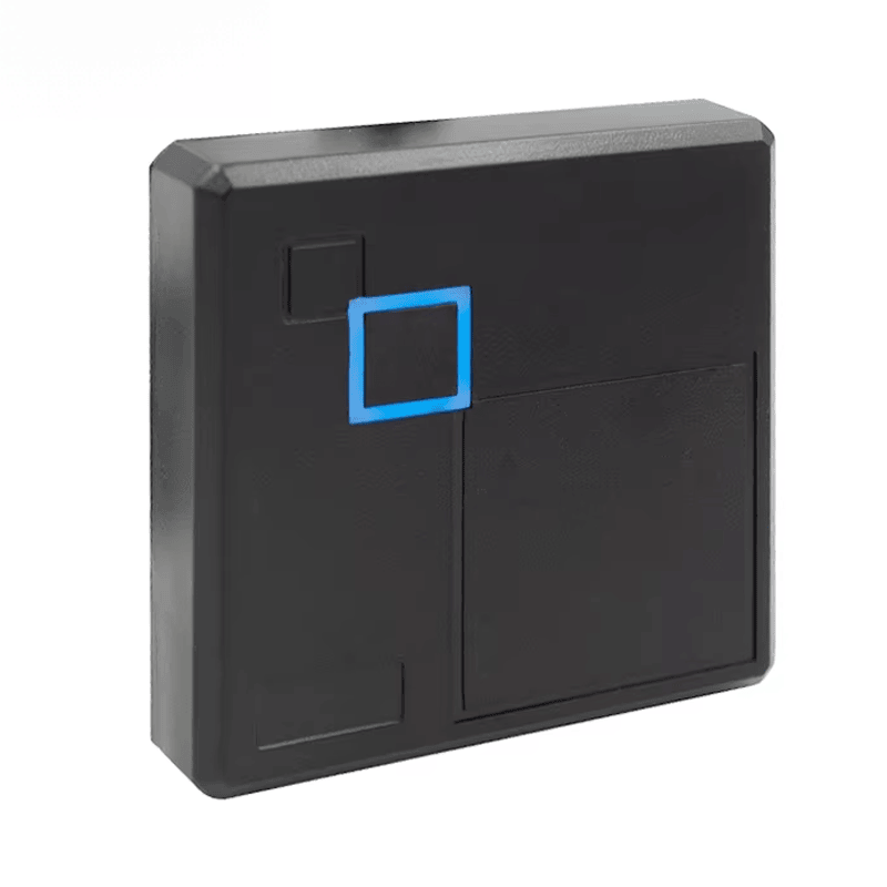 Esta imagen destaca este aspecto de Lector de tarjetas sin contacto NFC RFID para control de acceso: indicador LED; para aplicaciones de Lectores de acceso RFID.