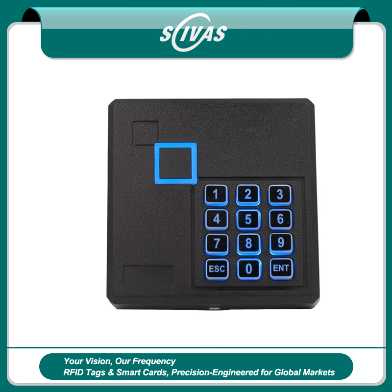 Lector RFID con teclado de silicona para control de acceso