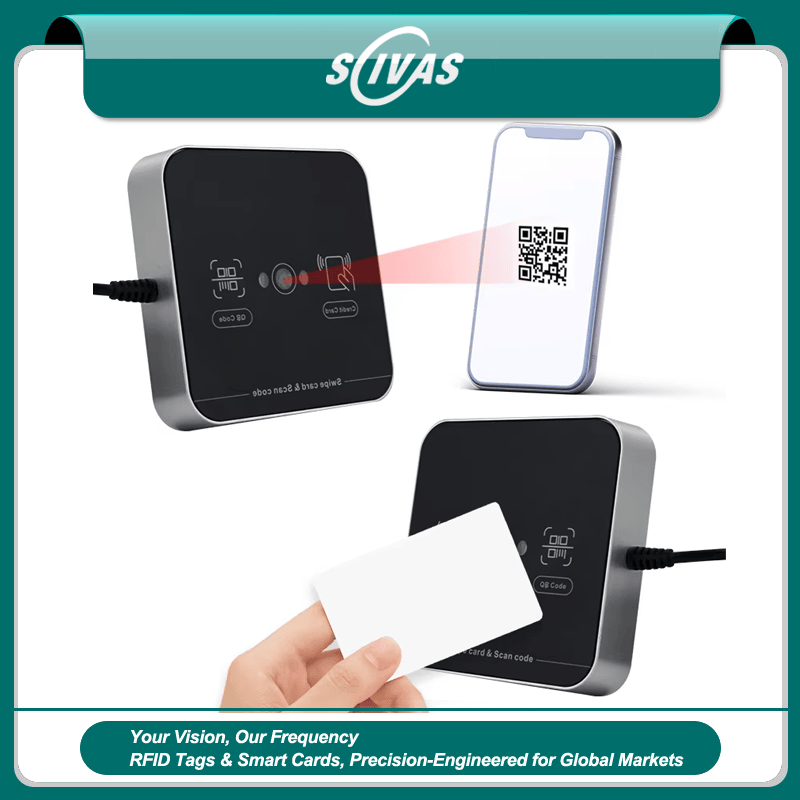Lector RFID QR industrial para sistemas de acceso seguro