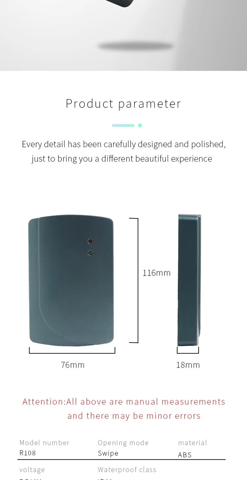 Lector RFID IP68 13,56MHz para Control de Puertas con logotipo impreso para soluciones Lectores de acceso RFID.