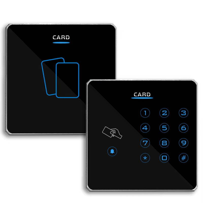 La presentación del producto muestra el diseño sofisticado del lector J102S con teclado táctil, adecuado para oficinas comerciales de alto nivel