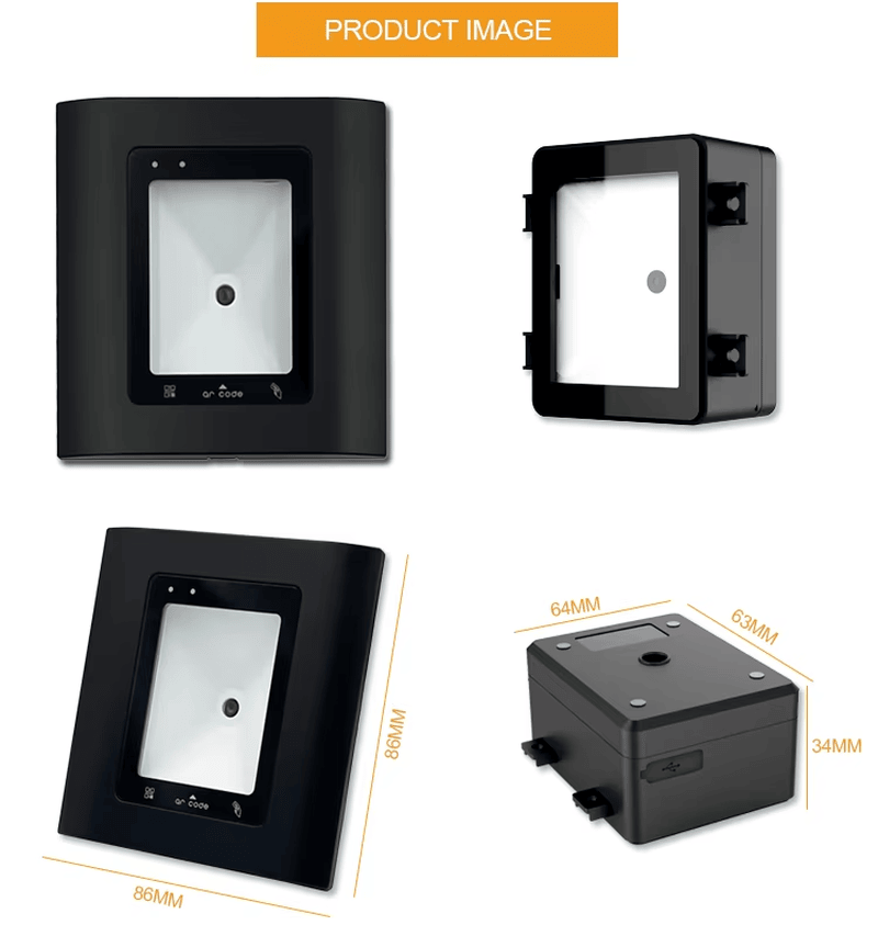 Lector de acceso QR RFID con salida Wiegand, con énfasis en este aspecto: terminal de cableado, para proyectos de Lectores de acceso con código QR.