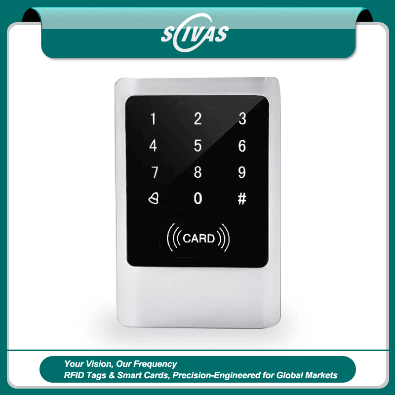 Controlador RFID impermeable con teclado metálico