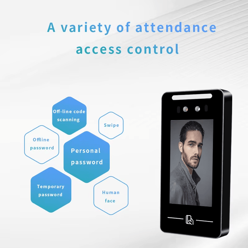 Terminal de reconocimiento facial con SDK y conexión a la nube y LAN mostrando este aspecto: carcasa impermeable; para compradores que comparan soluciones de Terminales biométricos de control de acceso.