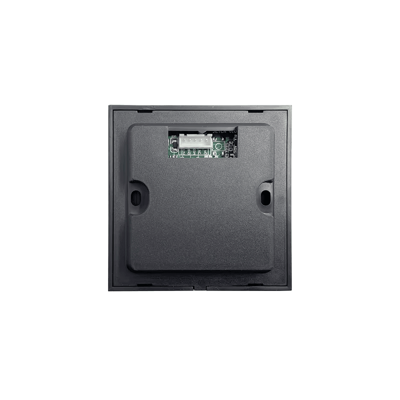 La placa base de montaje blanca del botón de salida ZY-TK507 está diseñada para adaptarse a cajas de conexiones eléctricas estándar para una instalación empotrada.