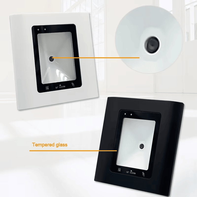Esta imagen destaca este aspecto de Escáner de códigos de barras 1D y 2D de alta velocidad para control de acceso: diseño de tamaño cartera; para aplicaciones de Lectores de acceso con código QR.
