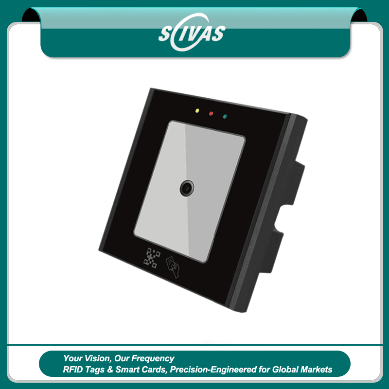 Lector RFID metálico QR para control de acceso