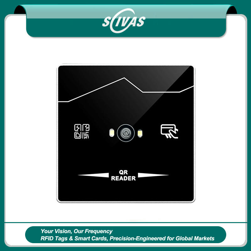 Controlador QR autónomo con frontal de cristal