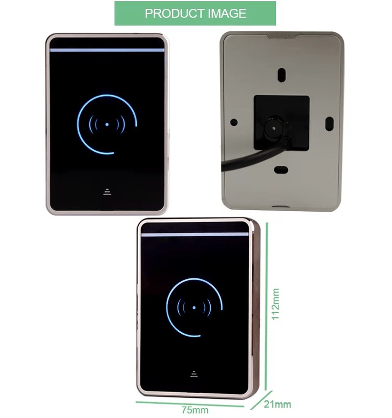 Diagrama de cableado del lector J10S con instrucciones para conectarlo a cerraduras eléctricas, fuentes de alimentación y controladores.