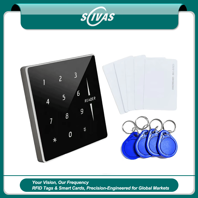 Lector RFID 125KHz para Puertas de Oficina con Teclado de Vidrio