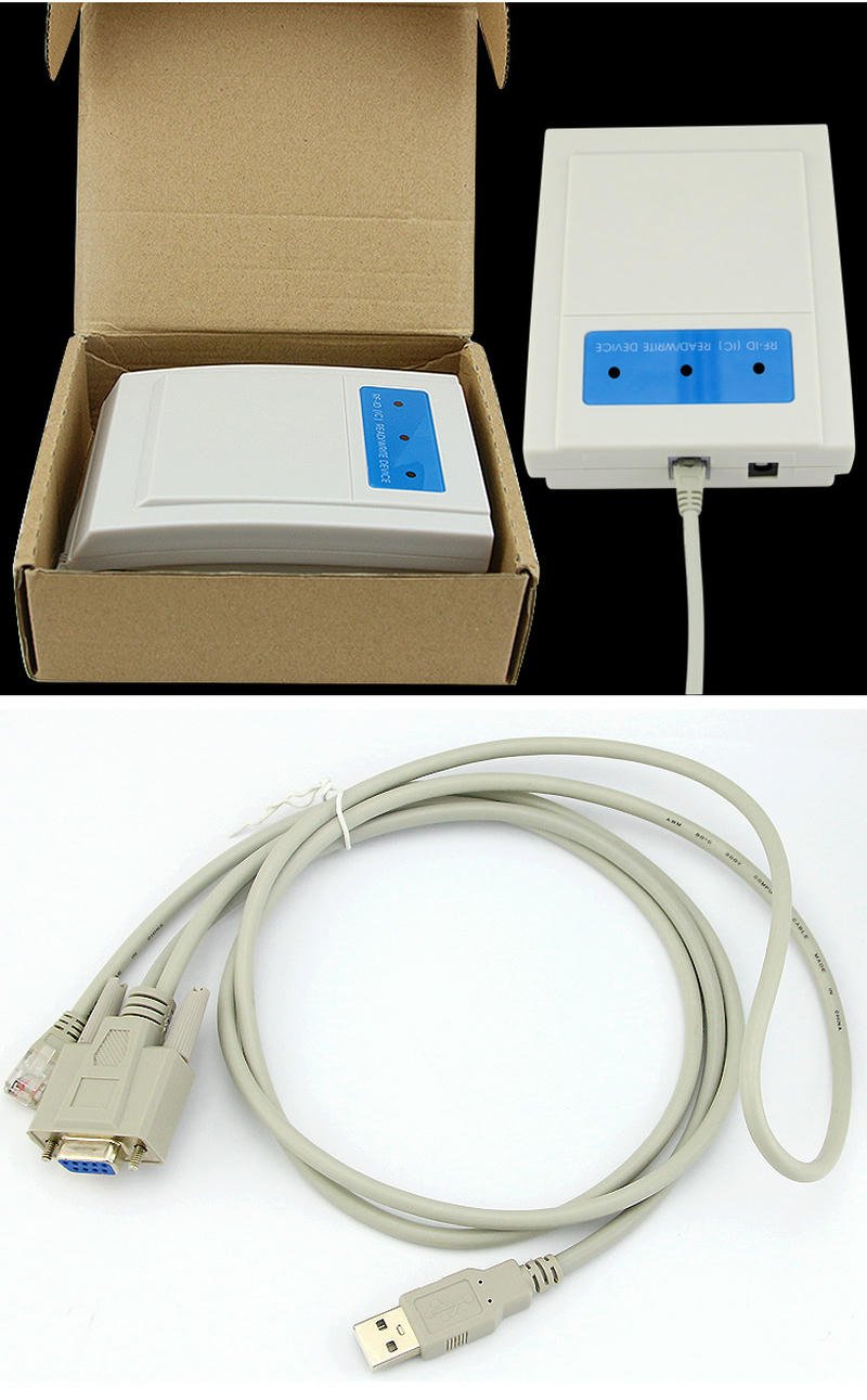 La vista del embalaje profesional del lector RFID serie ka-c10f confirma una protección adecuada para el transporte internacional