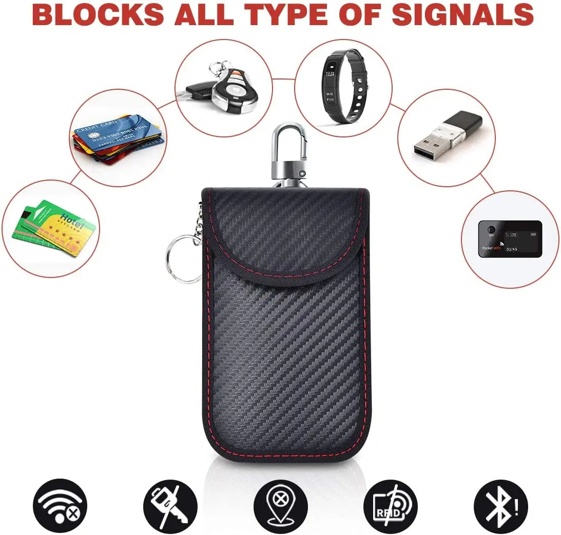 Forro interior antipolvo de la bolsa de bloqueo RFID que protege el material central de apantallamiento de señales.