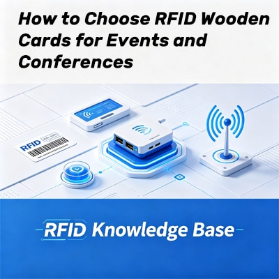 Tarjetas RFID de madera para eventos y congresos