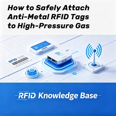 Instalar etiquetas RFID antimetal en cilindros de gas