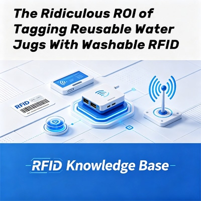 ROI de RFID lavable en bidones de agua retornables