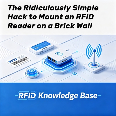 Instalar un lector RFID en pared de ladrillo