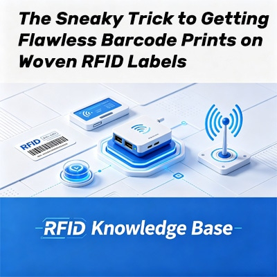 Códigos nítidos en etiquetas RFID tejidas