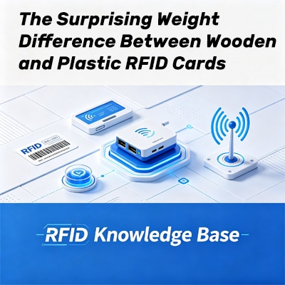 Peso de tarjetas RFID de madera y plástico
