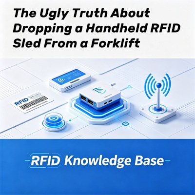 Daños en un RFID sled al caer de un montacargas