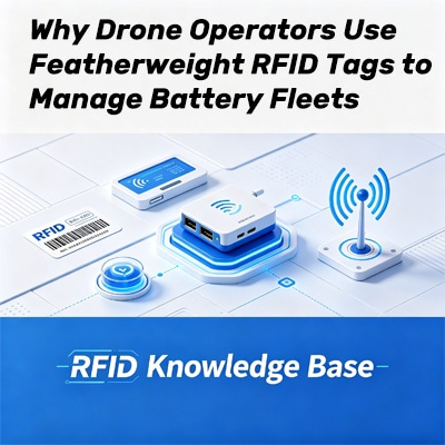 Etiquetas RFID ligeras para baterías de drones