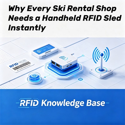 Lector RFID sled para tiendas de alquiler de esquí