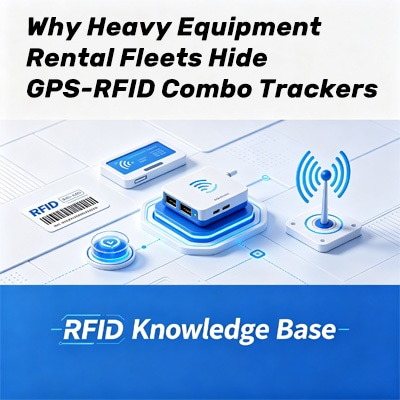 Rastreador GPS-RFID oculto en maquinaria de alquiler
