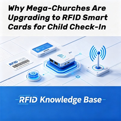 Tarjetas RFID para check-in infantil en megaiglesias