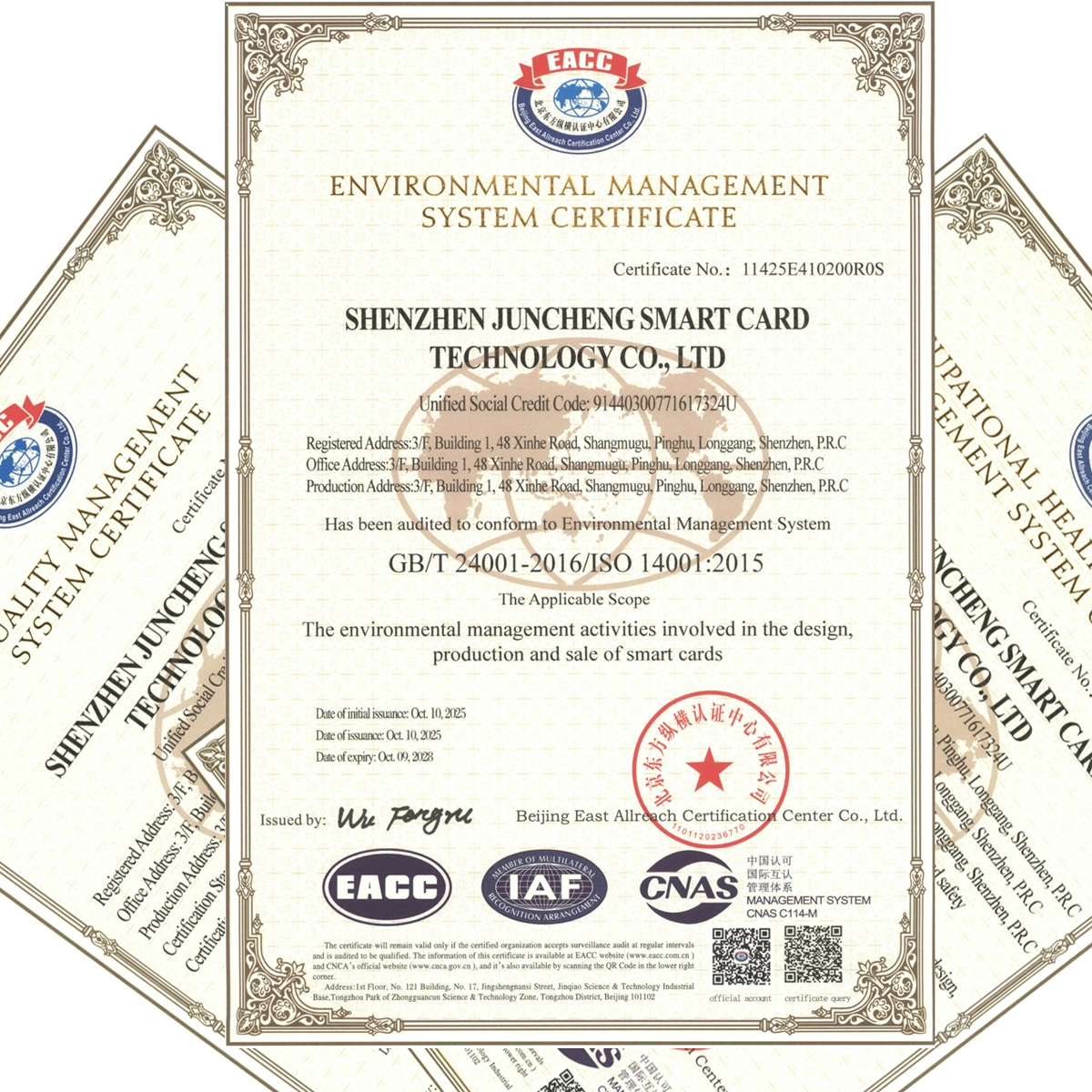 Asistencia de SCIVAS para certificados ISO9001, CE, RoHS y de productos RFID destinados a clientes B2B